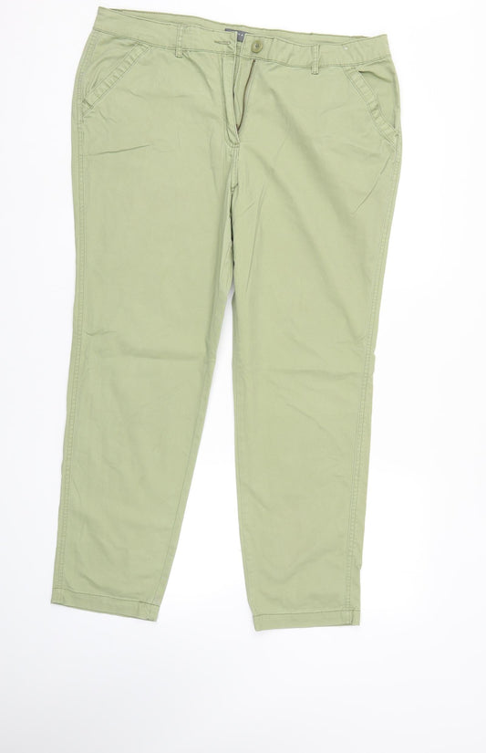 Papaya Womens Green  Denim Straight Jeans Size 6 L28 in