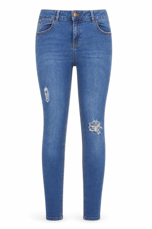 /denim Womens Blue  Denim Tapered Jeans Size 8 L29 in
