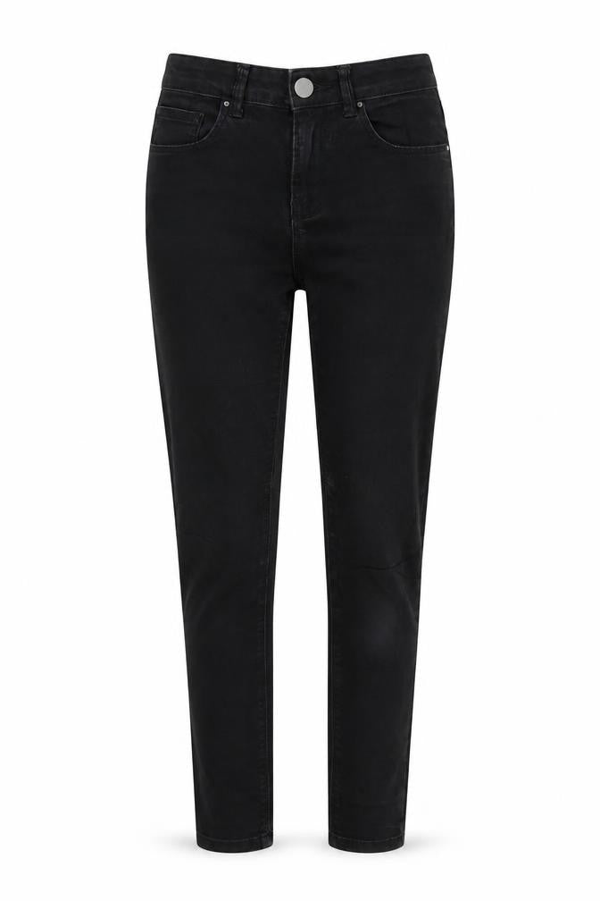 Dorothy Perkins Womens Black  Denim Tapered Jeans Size 8 L29 in
