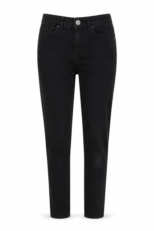 Dorothy Perkins Womens Black  Denim Tapered Jeans Size 8 L29 in