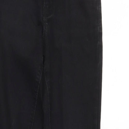 Dorothy Perkins Womens Black  Denim Tapered Jeans Size 8 L29 in