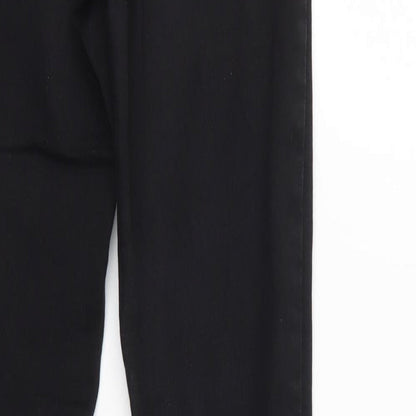 Dorothy Perkins Womens Black  Denim Tapered Jeans Size 8 L29 in