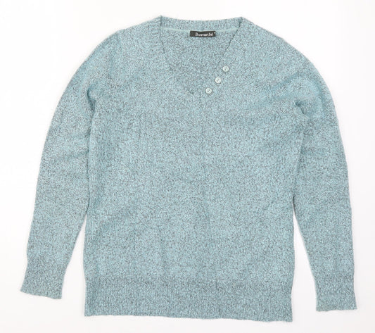 Bonmarché Womens Blue  Knit Pullover Jumper Size XS