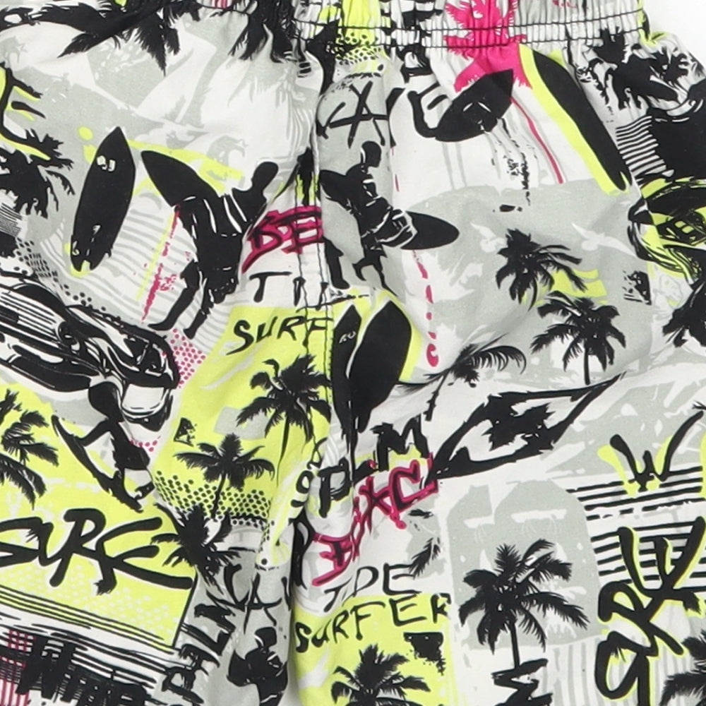 Rebel Surf Boys Multicoloured Geometric  Sweat Shorts Size 3-4 Years - Graphic Beach Palm Surf