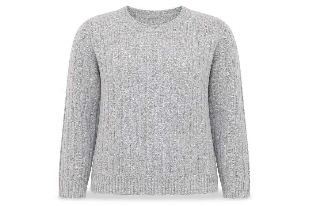 CHIC Womens Grey  Knit Pullover Jumper Size M