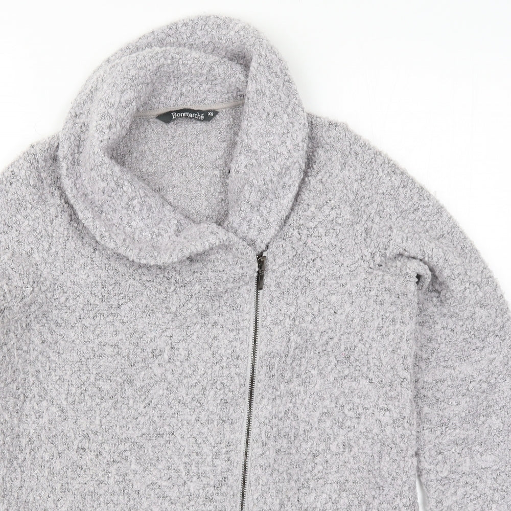 Bonmarché Womens Grey   Jacket Coatigan Size XS