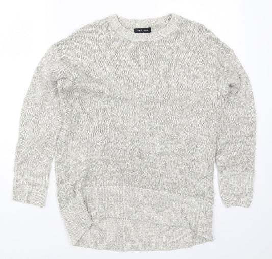 New Look Womens Grey  Knit Pullover Jumper Size S