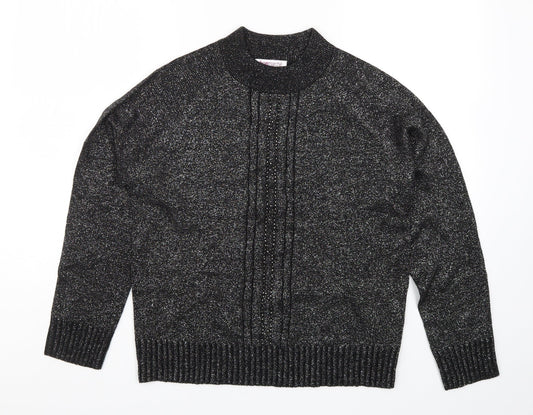 Bonmarché Womens Black  Knit Pullover Jumper Size S
