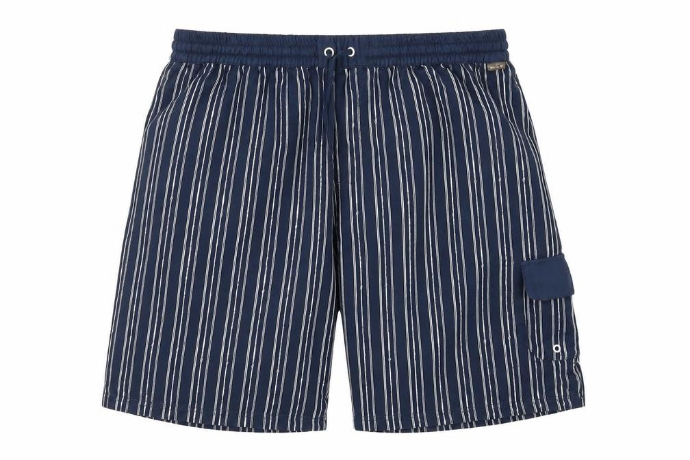 Preworn Mens Blue Striped  Athletic Shorts Size 29