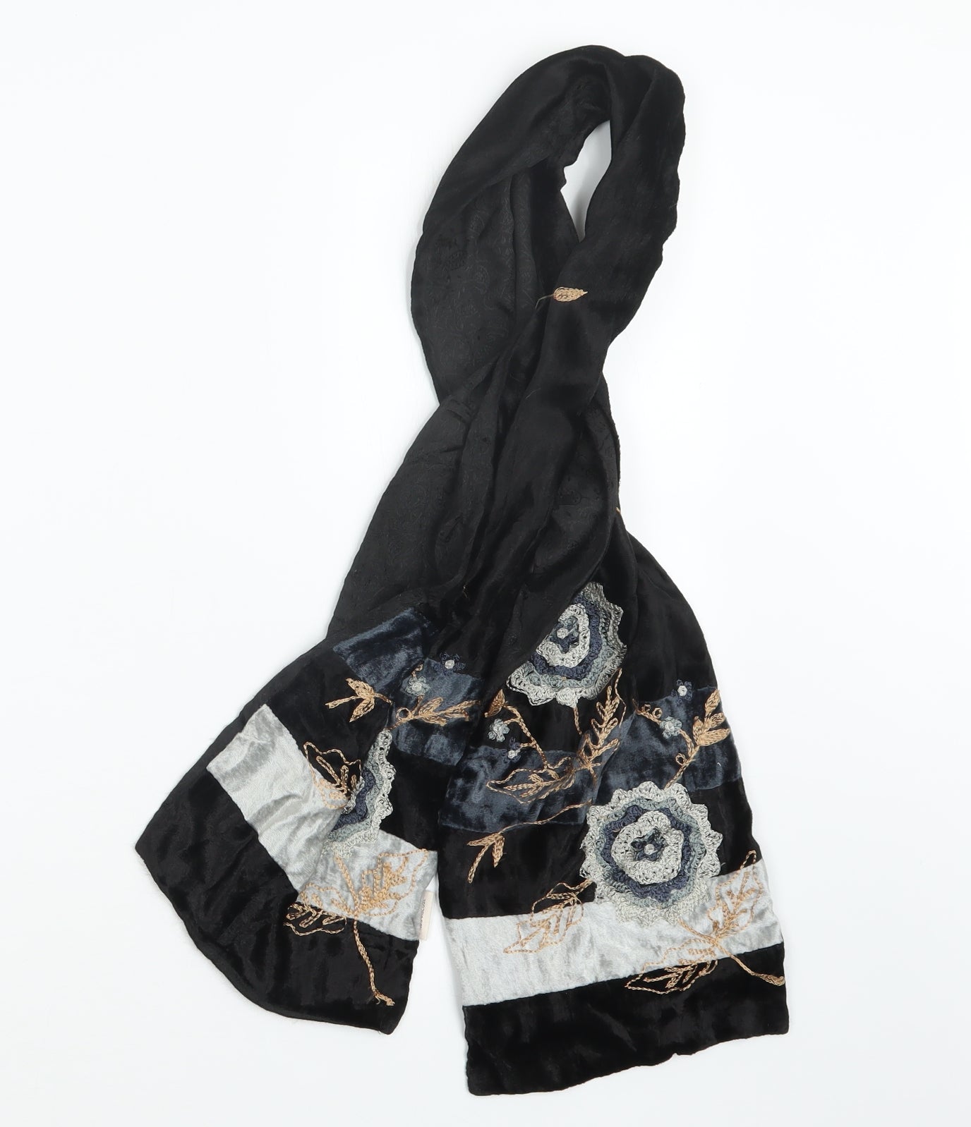 Preworn Womens Black    Scarf