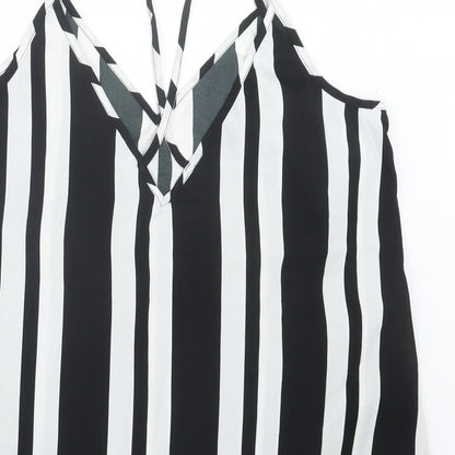 Be You  Womens Black Striped  Camisole Blouse Size 16