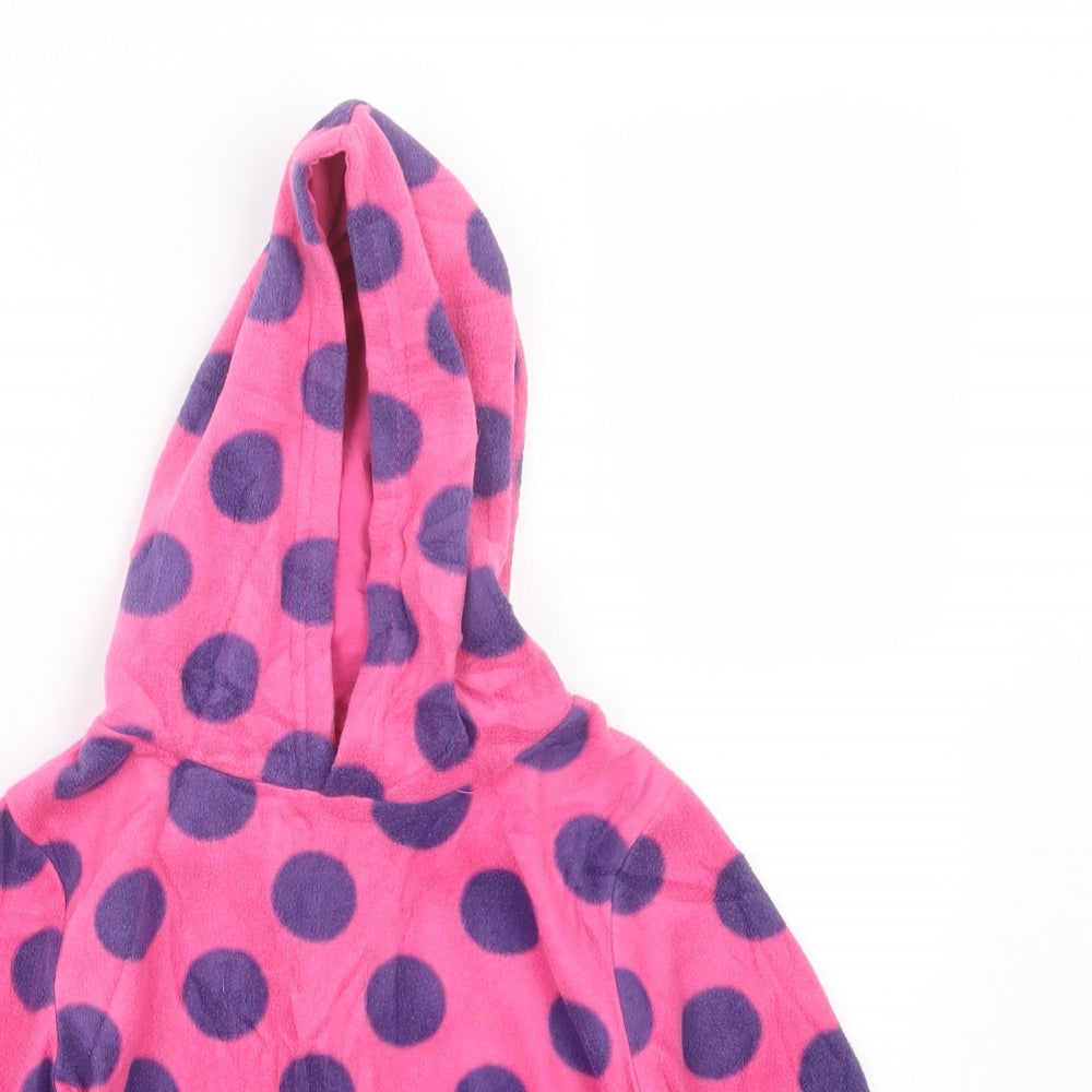 TU Girls Pink Polka Dot  Pullover Hoodie Size 5 Years