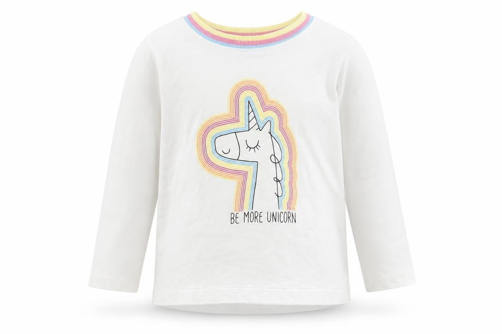 M&Co Girls White   Basic T-Shirt Size 12-18 Months