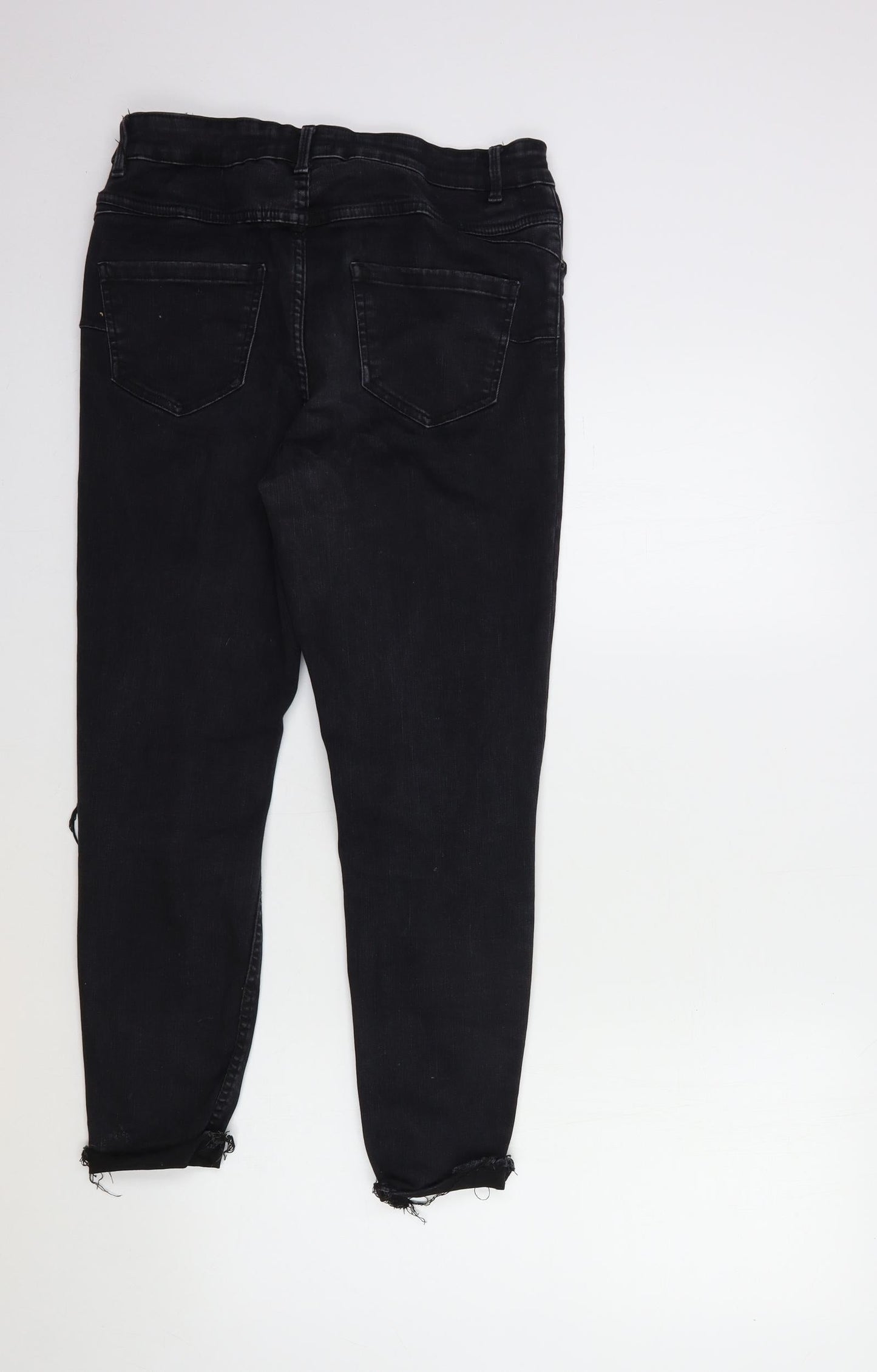 New Look Womens Black  Denim Skinny Jeans Size 12 L25 in
