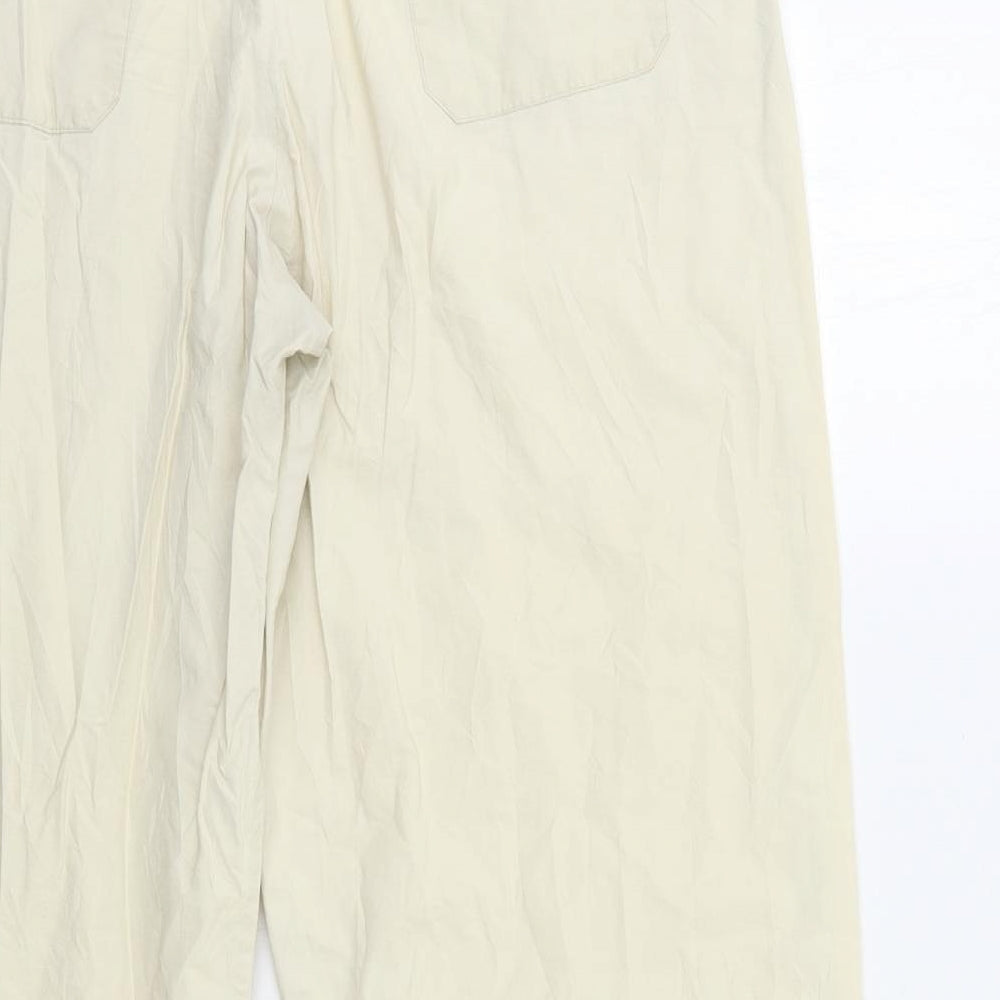 Preworn Womens Beige   Cropped Trousers Size 32 in L25 in