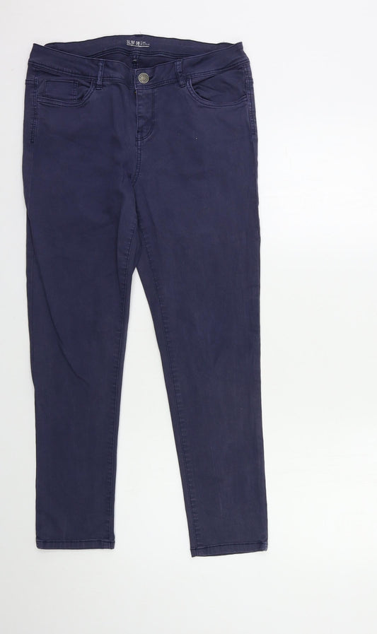 Preworn Womens Blue  Denim Skinny Jeans Size 12 L27 in