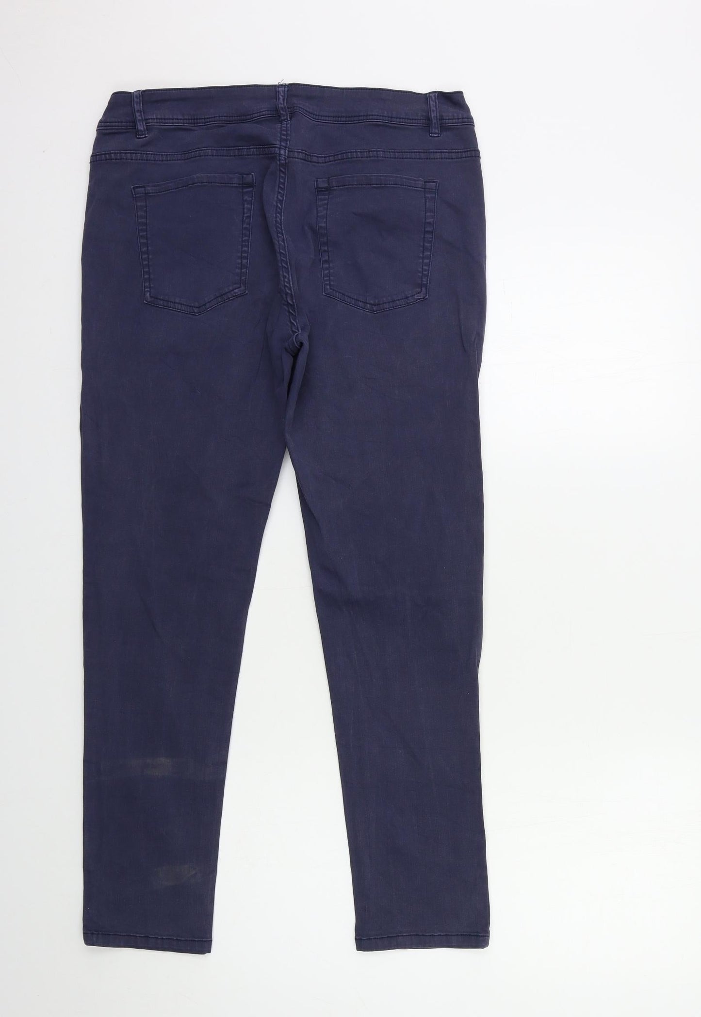 Preworn Womens Blue  Denim Skinny Jeans Size 12 L27 in