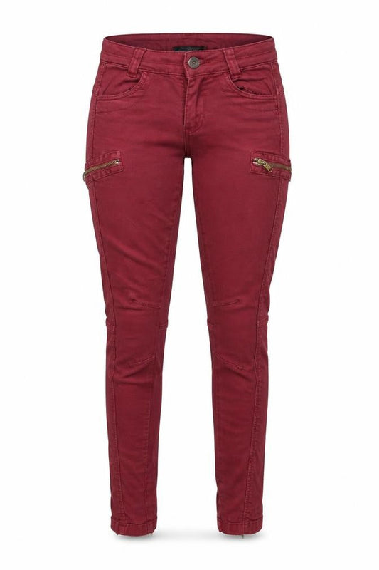 Topshop Womens Red  Denim Skinny Jeans Size 6 L29 in