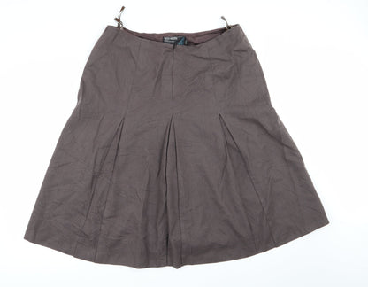 Preloved seda modell Womens Brown   Flare Skirt Size 20 - Front