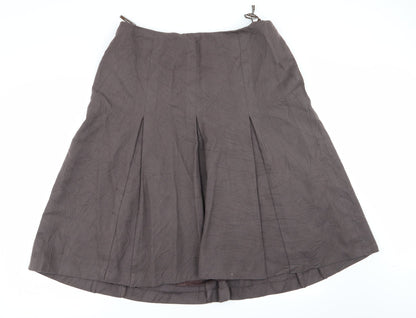 Preloved seda modell Womens Brown   Flare Skirt Size 20 - Back