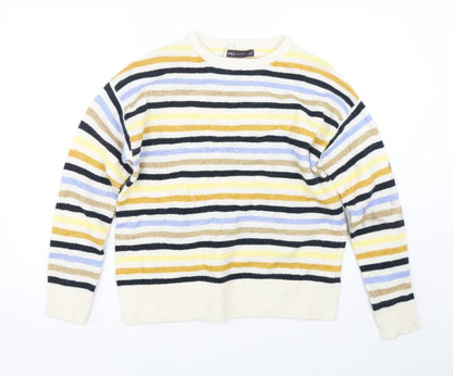 Marks & Spencer Womens Beige Striped  Pullover Jumper Size S