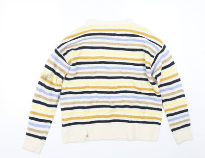 Marks & Spencer Womens Beige Striped  Pullover Jumper Size S