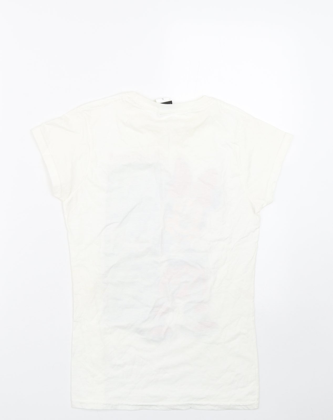 Disney Womens White   Basic T-Shirt Size S