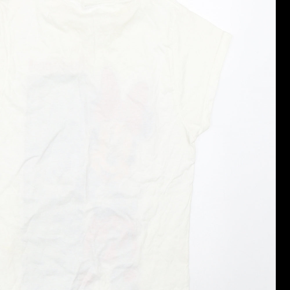 Disney Womens White   Basic T-Shirt Size S