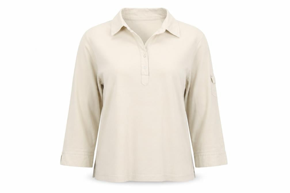Carolyn Taylor Womens Beige   Basic T-Shirt Size L