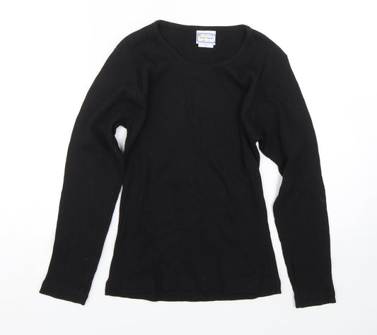Revival Womens Black Striped  Wrap T-Shirt Size M