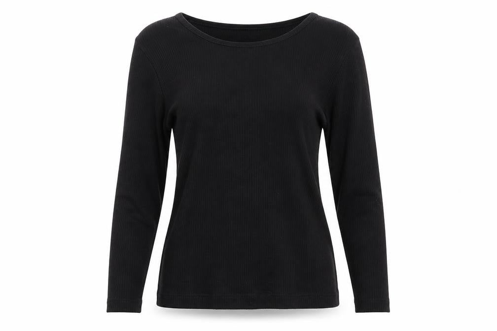 Revival Womens Black Striped  Wrap T-Shirt Size M