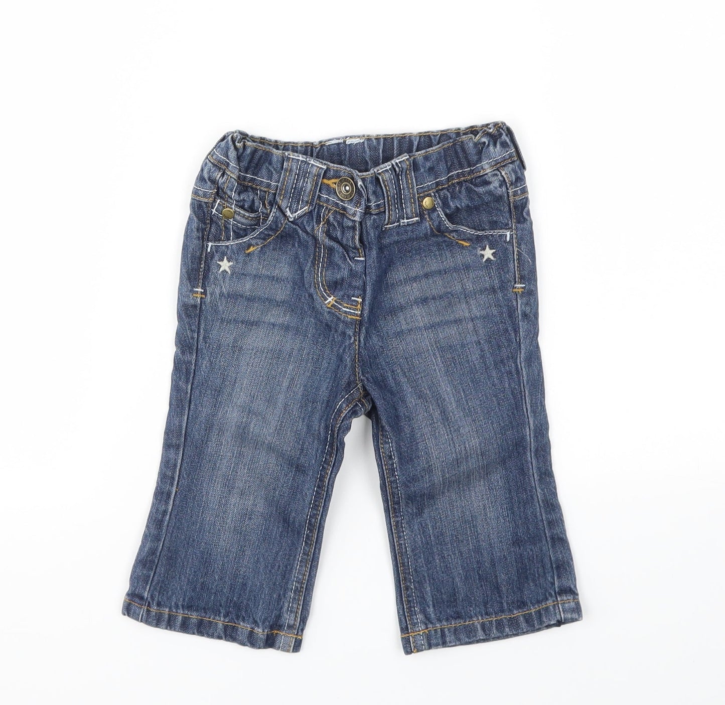 NEXT Girls Blue   Capri Jeans Size 6-9 Months
