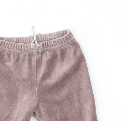 Close-up detail of Next girls’ brown capri leggings, size 3-6, months