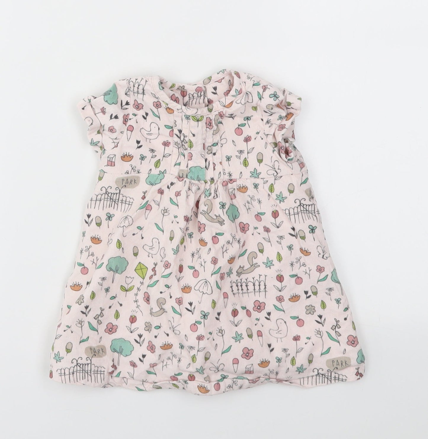 M&S Girls Multicoloured Floral  Fit & Flare  Size 3-6 Months
