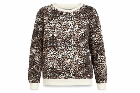 Brave Soul Womens Brown Animal Print  Pullover Jumper Size S