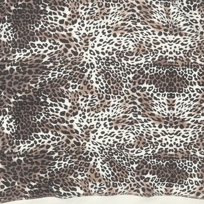 Brave Soul Womens Brown Animal Print  Pullover Jumper Size S