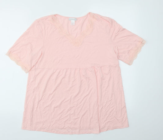 Slenderella Womens Pink   Top Pyjama Top Size 16