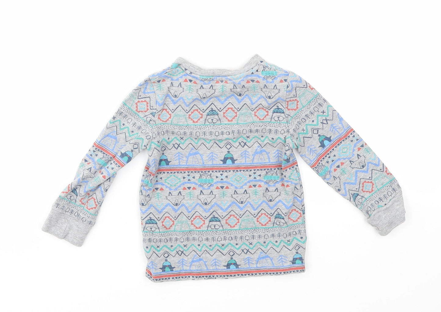 M&S Boys Multicoloured Animal Print  Basic T-Shirt Size 9-12 Months
