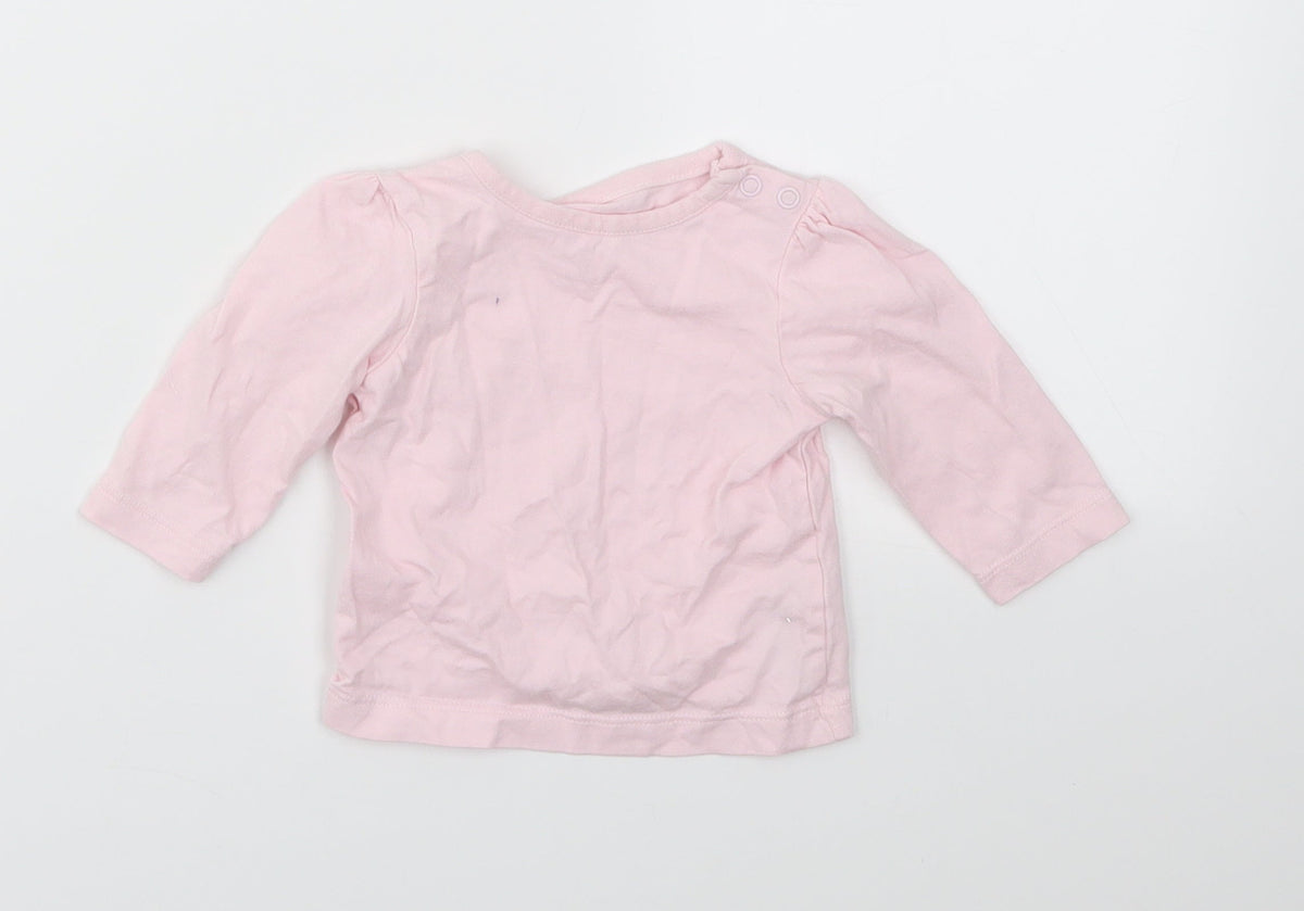 Disney Girls Orange   Basic T-Shirt Size 0-3 Months