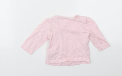Back view of Disney girls’ orange basic t-shirt, size 0-3, months
