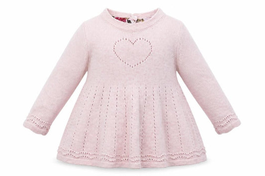 Front view of Tommy Bahama girls’ pink fit & flare, size 3-6, months