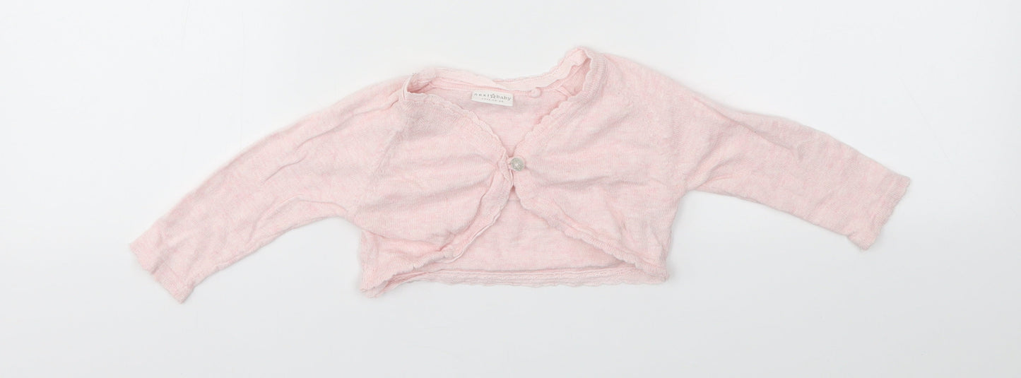 NEXT Girls Pink   Cardigan Jumper Size 3-6 Months