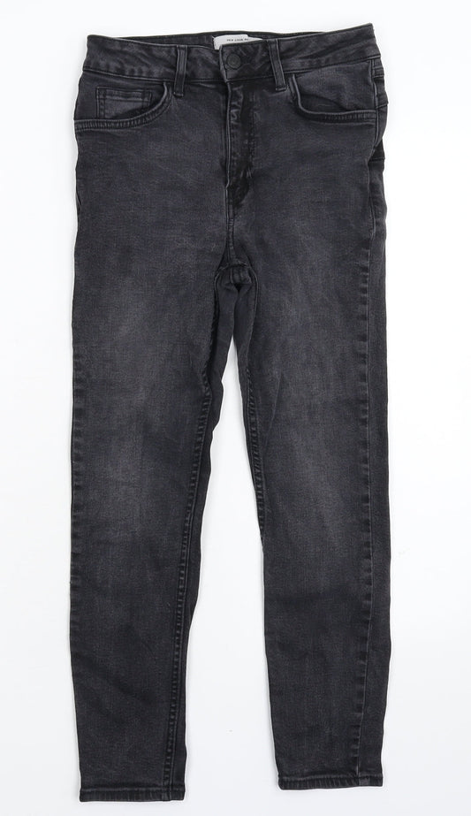 New Look Womens Black  Denim Cropped Jeans Size 10 L22 in