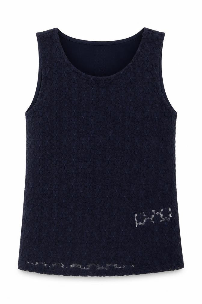 New Look Girls Blue Floral  Basic Tank Size 10-11 Years