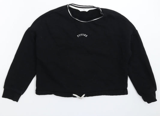 Marks and Spencer Boys Black   Pullover Sweatshirt Size 10-11 Years