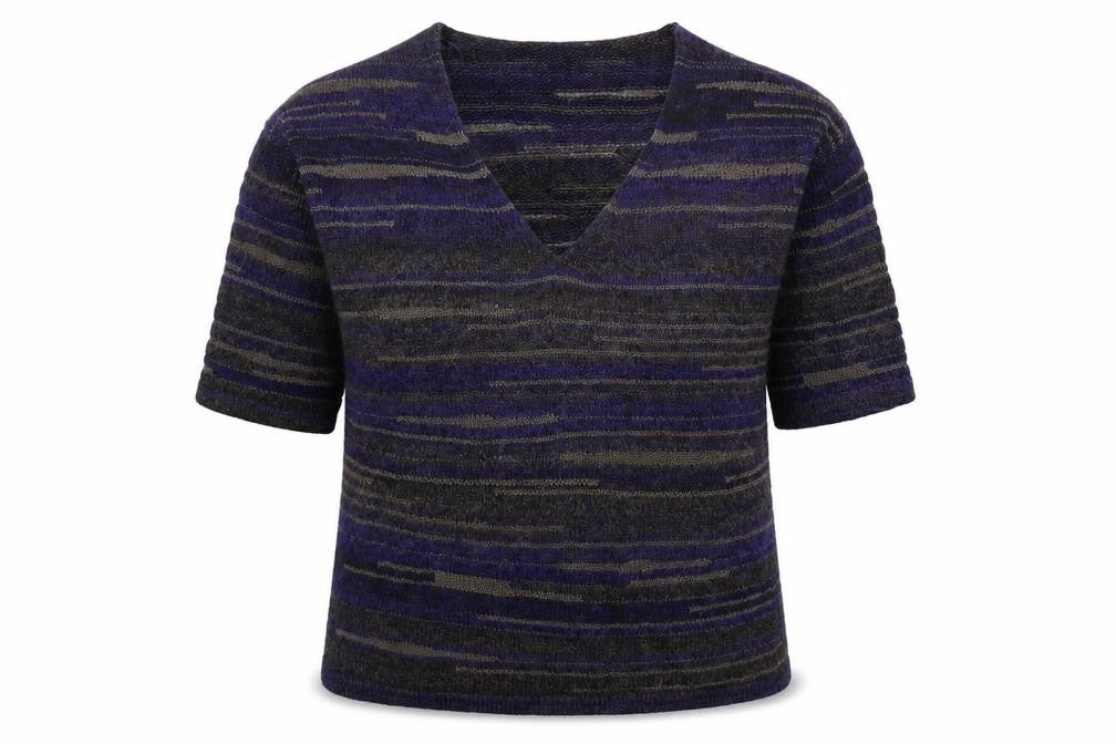 Ulla Popken Womens Multicoloured Striped Knit Pullover Jumper Size L