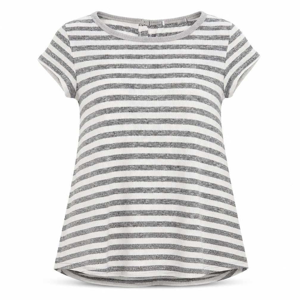 Preworn Womens Grey Striped Knit Pullover Jumper Size M