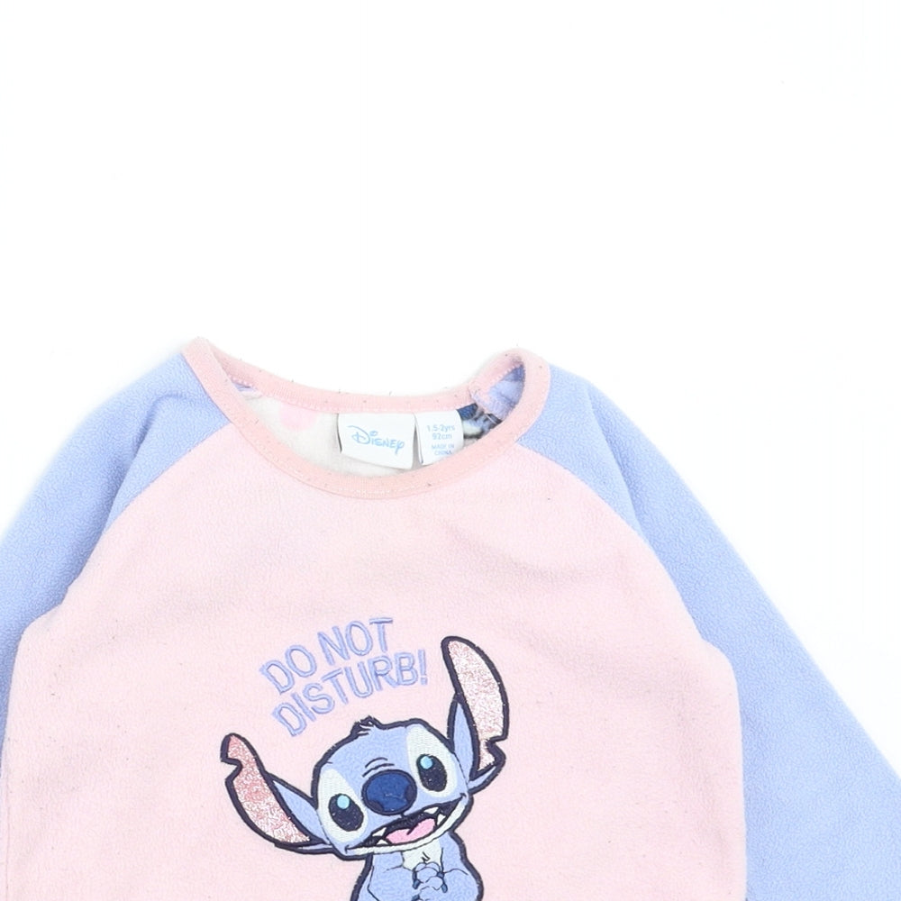 Disney Baby Pink    Pyjama Top Size 18-24 Months  - lilo & stitch