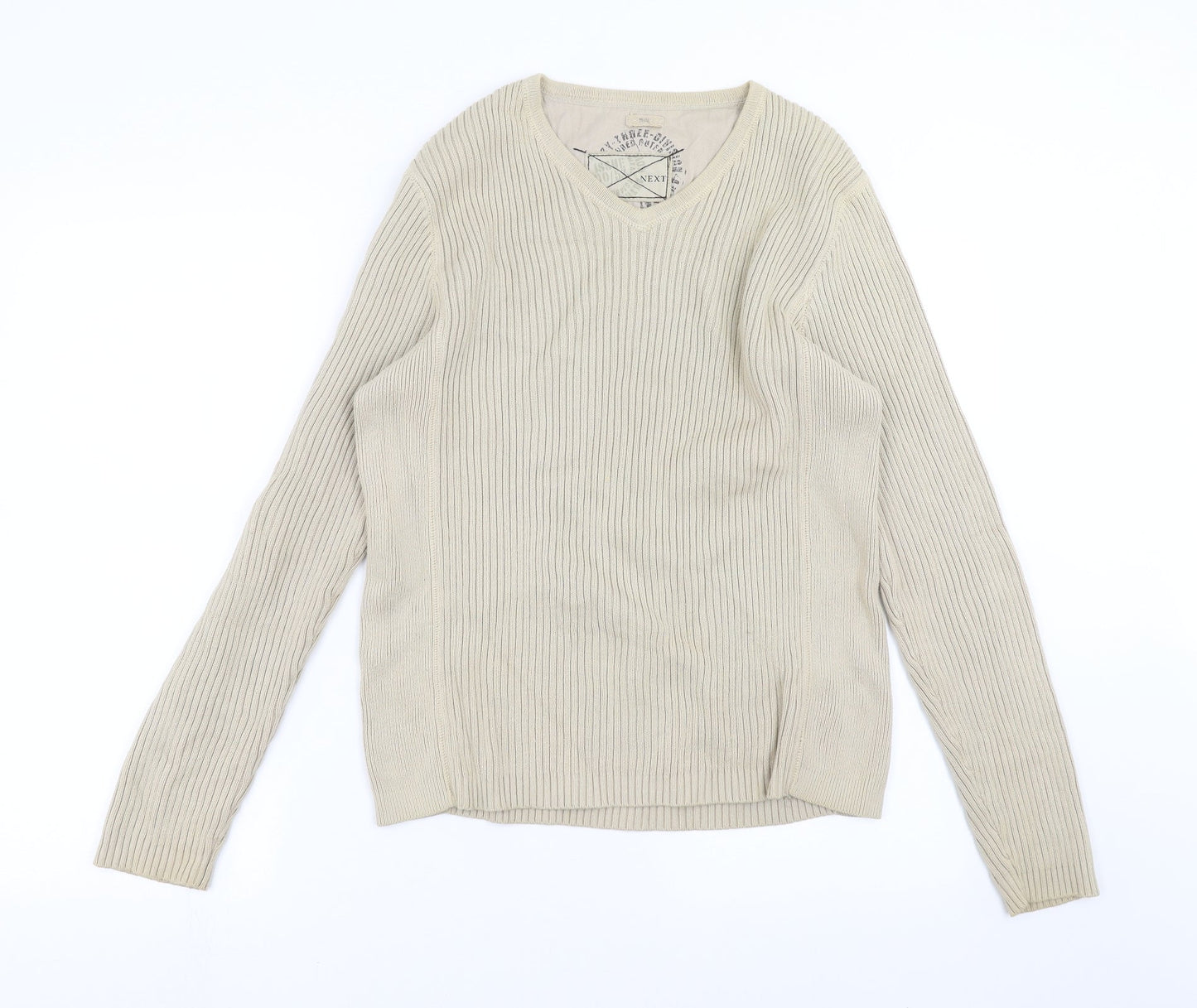 NEXT Mens Beige   Pullover Jumper Size S