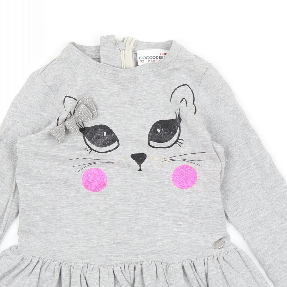 Cocco Drillo Girls Grey   A-Line  Size 2 Years